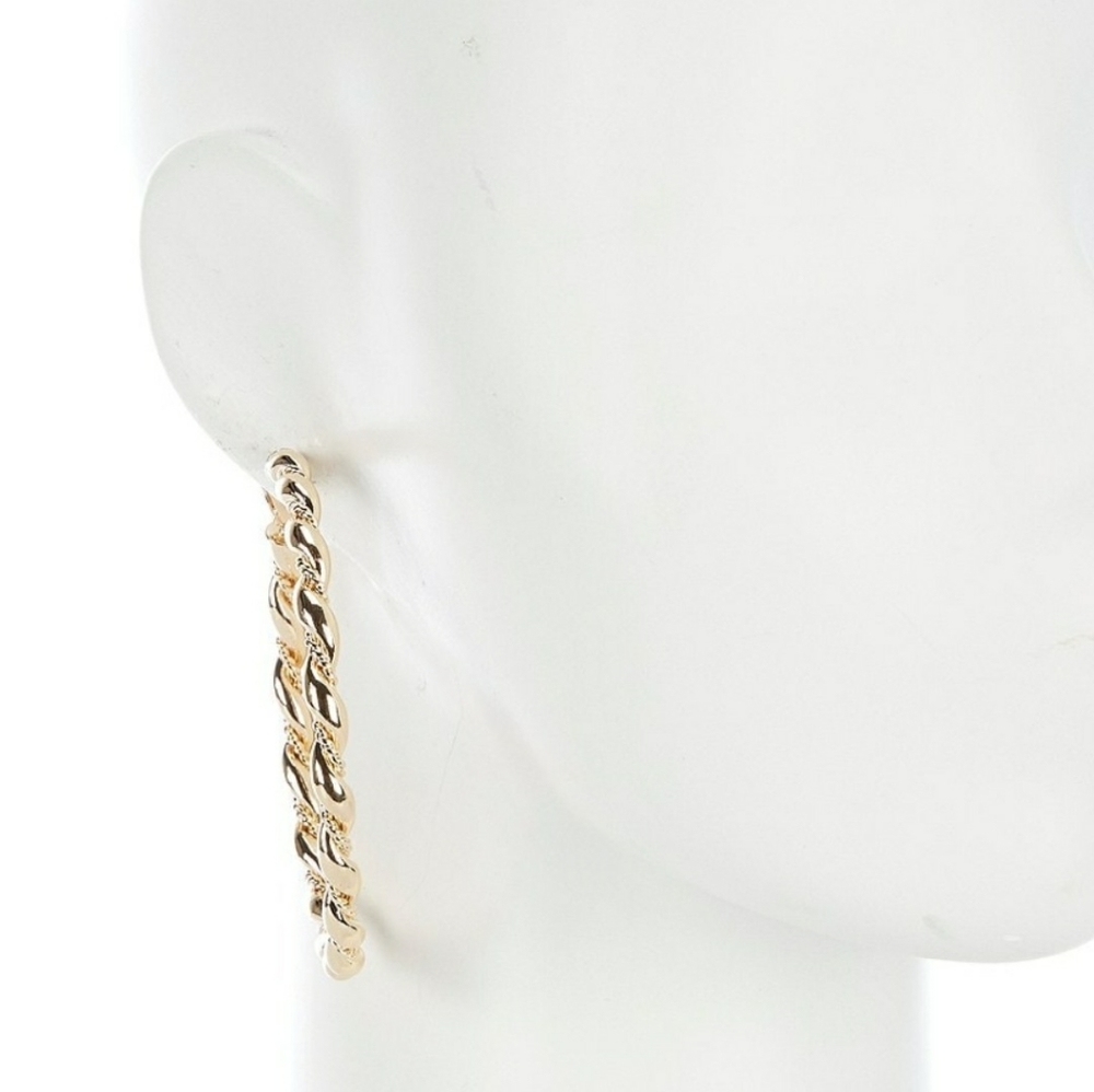 🆕 XL Gold Hoop Rope Earrings